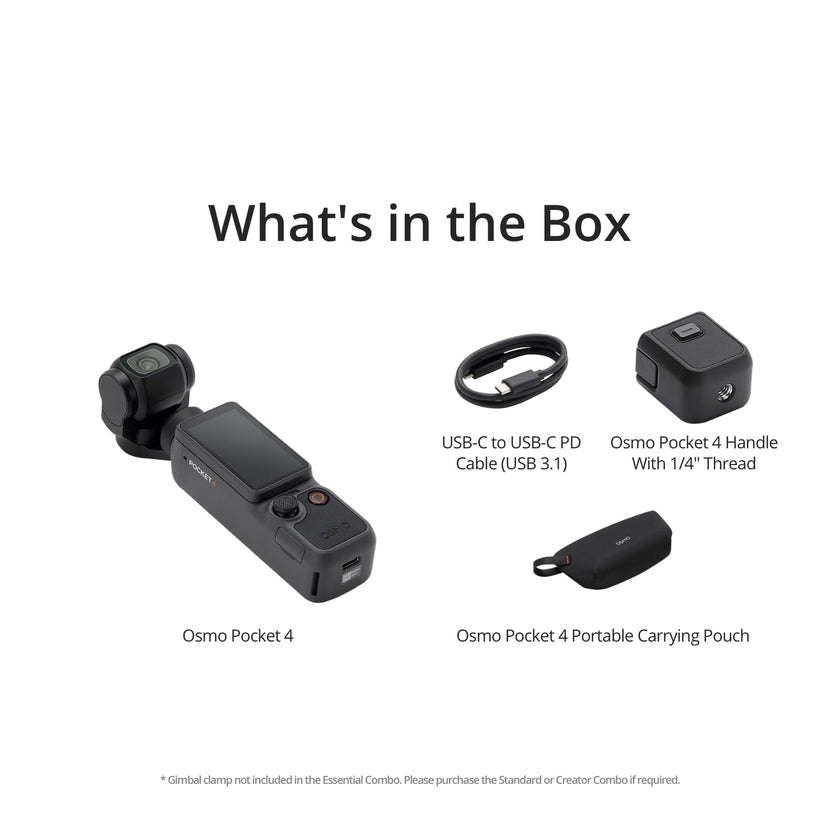 DJI Osmo Pocket 4 Essential Combo, Pocket Gimbal Vlog Camera 🍁 All In One Marketplace Canada