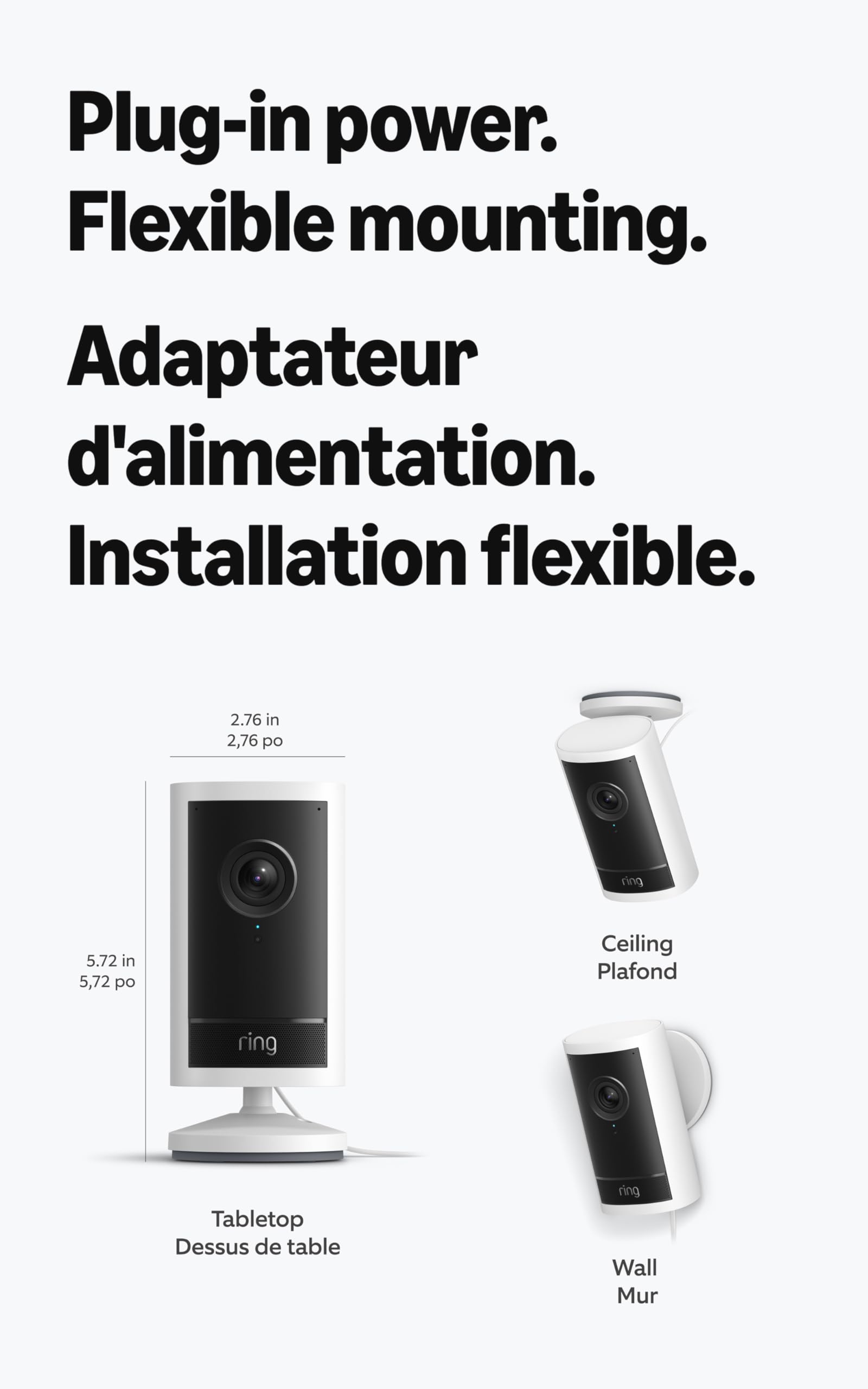 Ring Outdoor Cam Pro, Plug-In (Newest Model) — Retinal 4K with wide-angle video, 10x Enhanced Zoom, and Low-Light Sight, Black 🍁 All In One Marketplace Canada