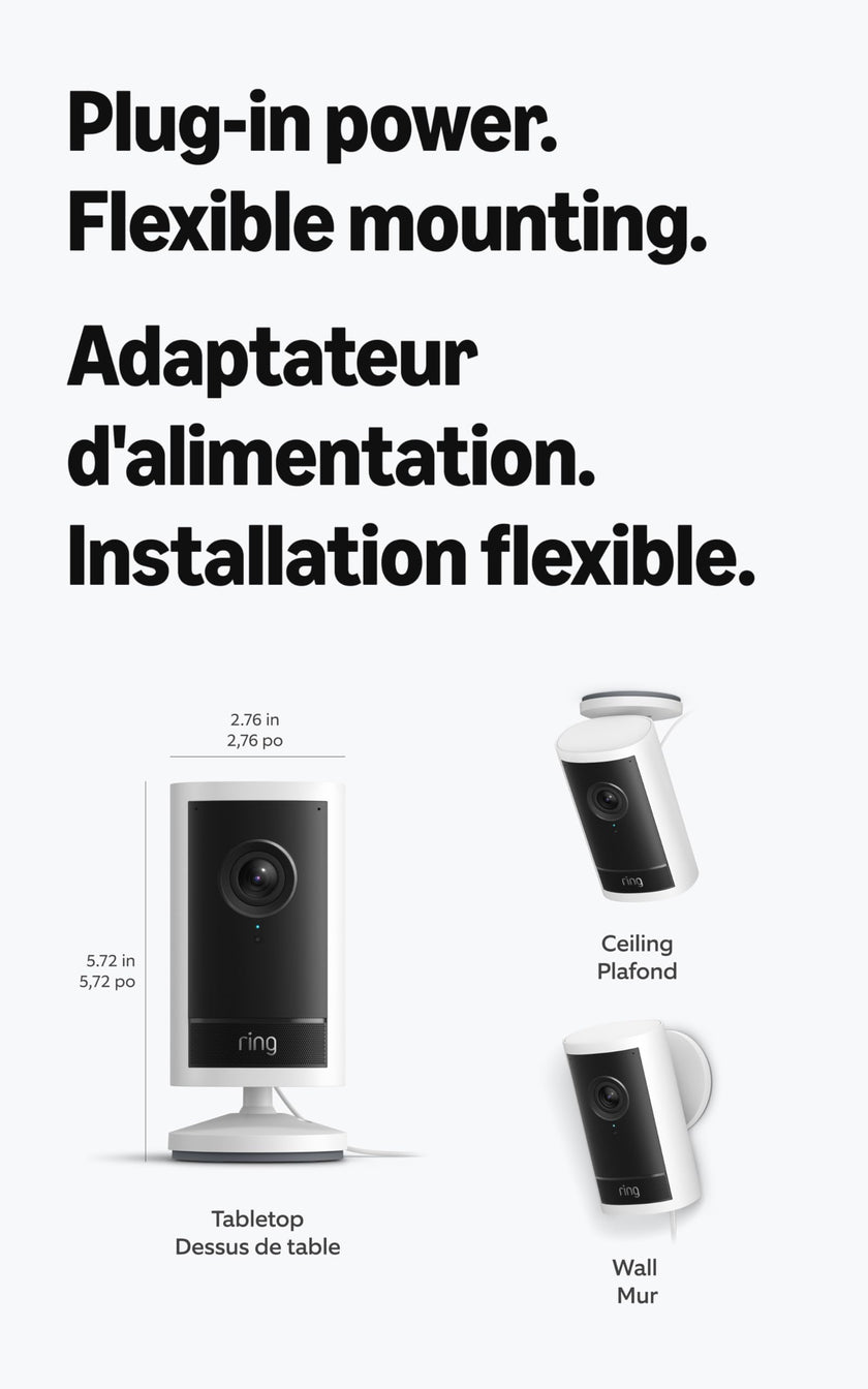 Ring Outdoor Cam Pro, Plug-In (Newest Model) — Retinal 4K with wide-angle video, 10x Enhanced Zoom, and Low-Light Sight, Black 🍁 All In One Marketplace Canada