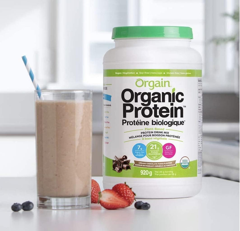 Orgain Organic Plant Based Canadian Protein Powder, Vanilla Bean - Vegan, Lactose Free, Gluten Free, Dairy Free, No Sugar Added, Soy Free, Kosher, Non-GMO, 920 g (Pack of 1) 🍁 All In One Marketplace Canada