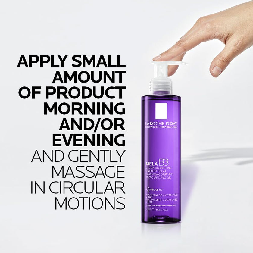 La Roche-Posay Purifying Face Wash, Mela B3 Anti-Aging Micro-Peeling Facial Cleanser with Melasyl & Niacinamide, Purifies & Cleanses Skin without Drying. Dermatologist Recommended, 200mL 🍁 All In One Marketplace Canada