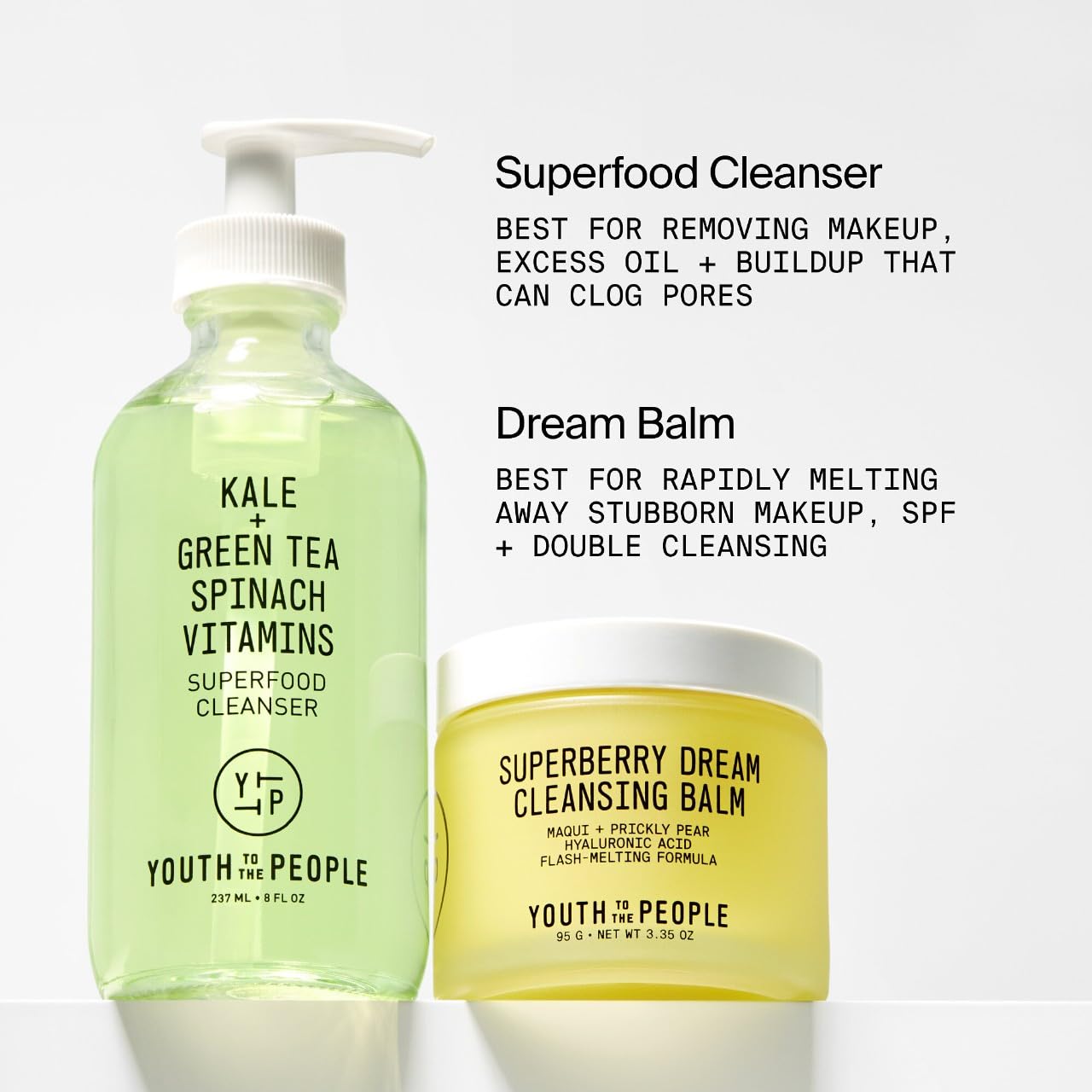 YTTP Superfood Travel Size Face Cleanser - Daily Face Wash, Pore Minimizer + Makeup Remover - Lightweight & Hydrating Gel to Foaming Face Wash for Glowing Skin - Vegan Skin Care for Men & Women (2oz) 🍁 All In One Marketplace Canada