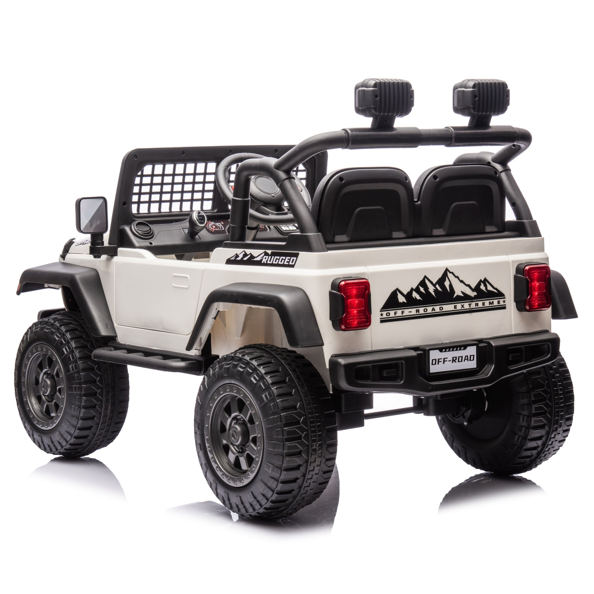 2026 Rugged Jeep Style 12V Kids Ride On Car with Remote Control