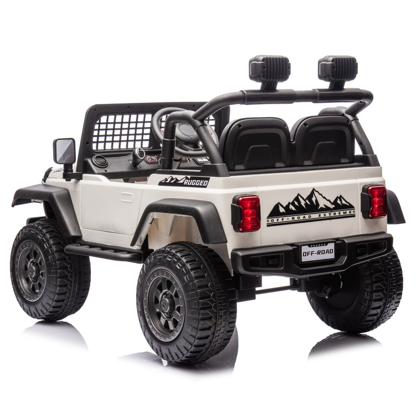 2026 Rugged Jeep Style 12V Kids Ride On Car with Remote Control