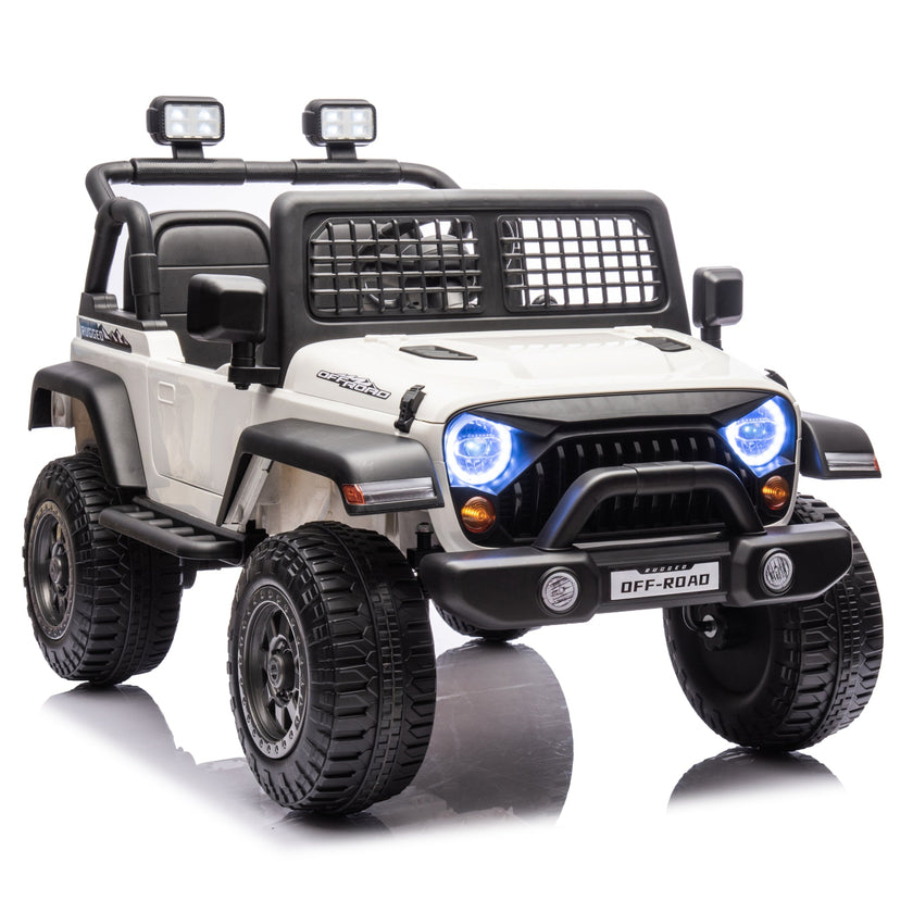 2026 Rugged Jeep Style 12V Kids Ride On Car with Remote Control