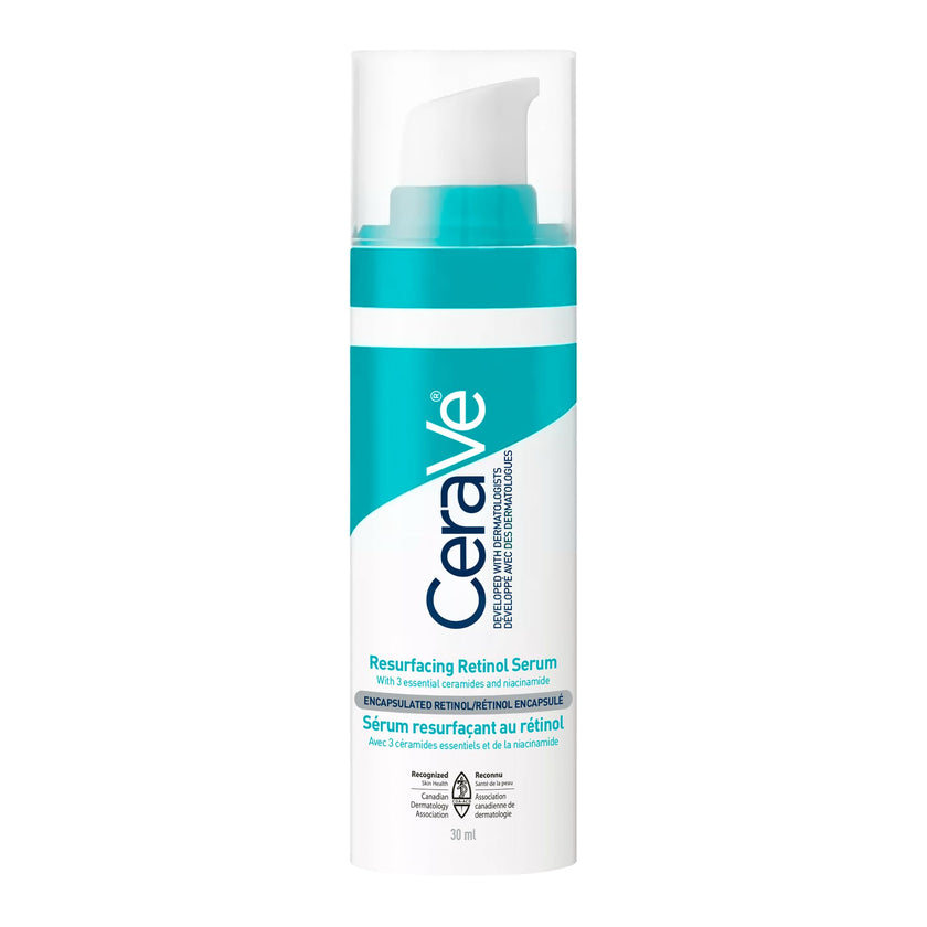 CeraVe Resurfacing Retinol Serum For Face with Niacinamide. Helps even Skin Tone & Smoothness, Post-Acne Marks & Pore Minimizer. Gentle, Fragrance-free, Non-Comedogenic, Safe for Sensitive Skin, 30ML 🍁 All In One Marketplace Canada