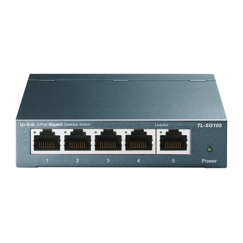 TP-Link TL-SG105 5 Port Gigabit Unmanaged Ethernet Network Switch, Ethernet Splitter, Plug and Play, Fanless Metal Design, Shielded Ports, Traffic Optimization, Limited Lifetime Protection,Black 🍁 All In One Marketplace Canada
