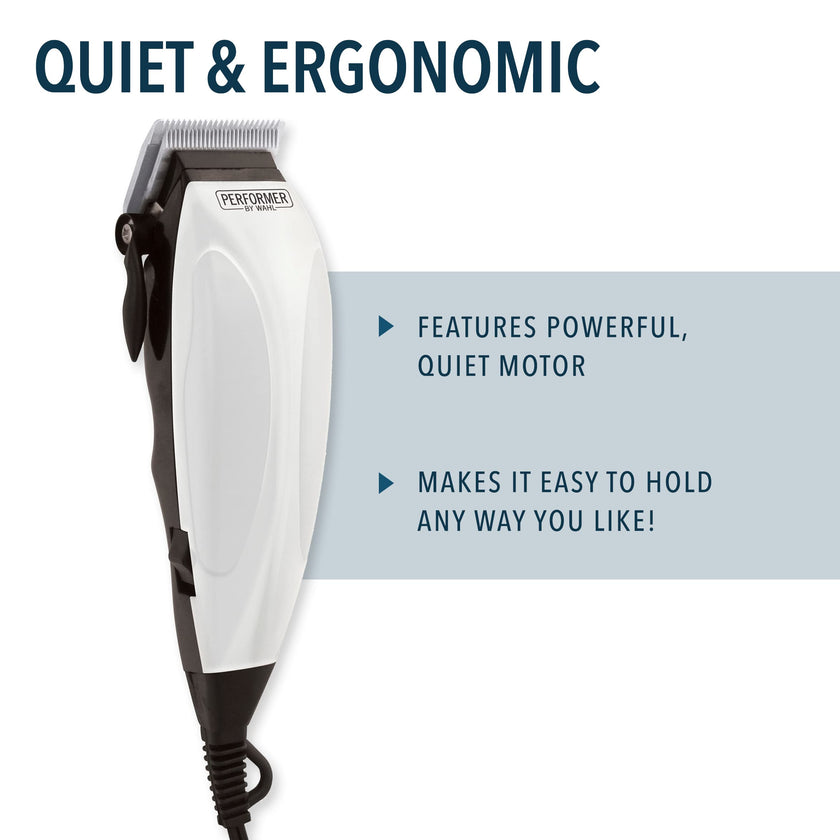Wahl Canada Performer Haircutting Kit, Quality Economy Clipper Complete with Accessories, Powerful, Quiet Motor, Self-Sharpening Precision Ground Blades, Hair Clipper, At Home Haircutting Kit - Model 3160 🍁 All In One Marketplace Canada