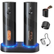 CIRCLE JOY Electric Salt and Pepper Grinder Set with Charging Base, Rechargeable Automatic Pepper Mill Grinder with Adjustable Coarseness, Easy Filling 110ml Large Capacity with Led for Home Kitchen 🍁 All In One Marketplace Canada