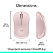 Logitech MK270 Wireless Keyboard and Mouse Combo for Windows, 2.4 GHz Wireless, Compact Mouse, 8 Multimedia and Shortcut Keys, 2-Year Battery Life, for PC, Laptop - Rose 🍁 All In One Marketplace Canada