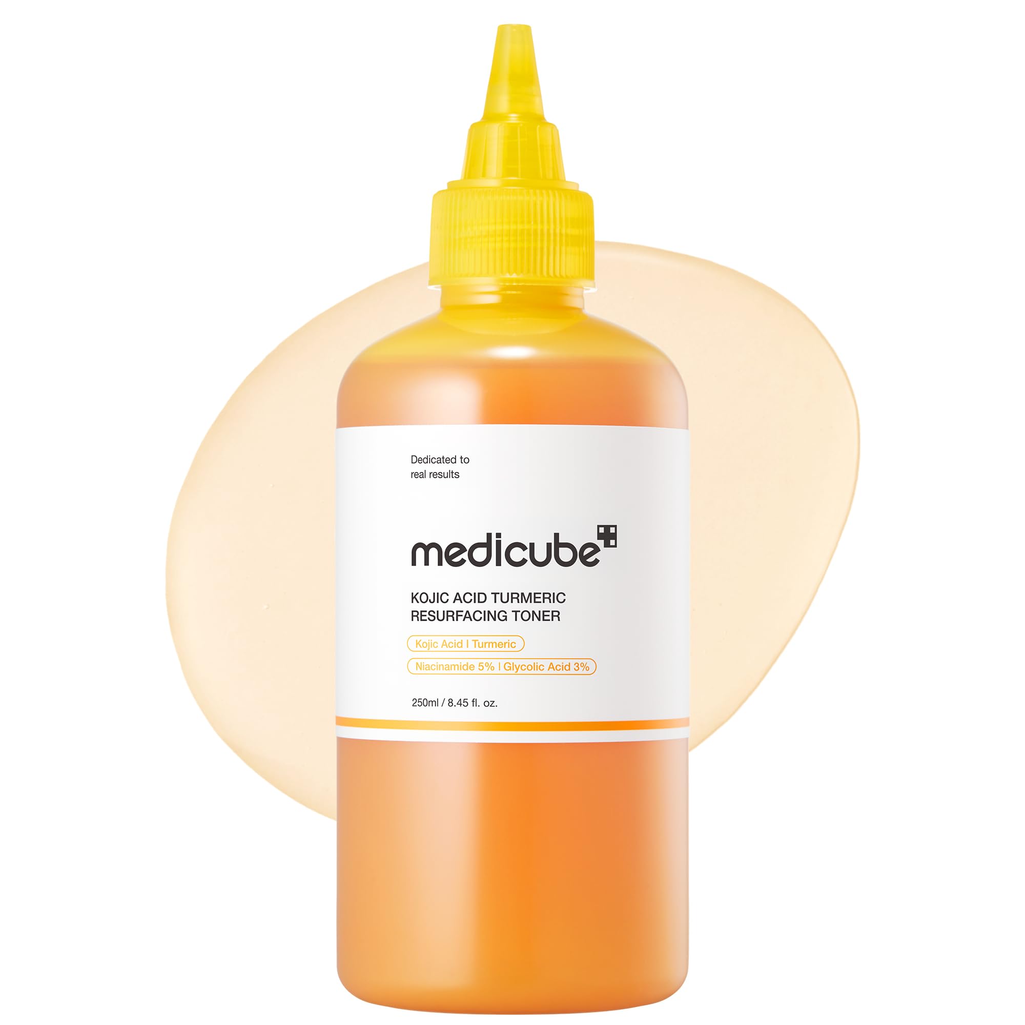 medicube Kojic Acid Turmeric Smoothing Toner for Face & Body | Lightweight Toner for Balancing Uneven Skin Tone & Texture | Niacinamide, Glycolic Acid for Clear Glass Skin | 8.45 fl.oz 🍁 All In One Marketplace Canada