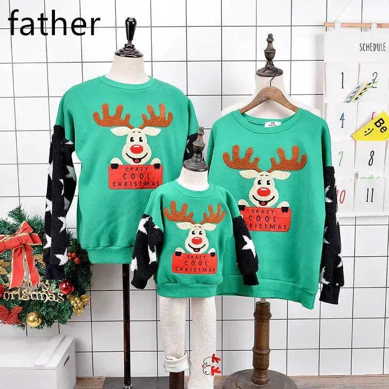 Family Christmas Deer Santa claus sweatshirt