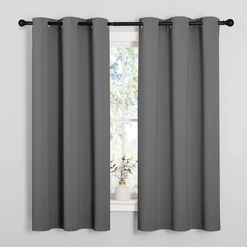 NICETOWN Blackout Curtains 2 Panels for Bedroom- Thermal Insulated Grommet Blackout Curtains 63 Inches Long for Living Room/Kitchen Rideaux occultants (2 Panels, W42 x L63 -Inch,Grey) 🍁 All In One Marketplace Canada