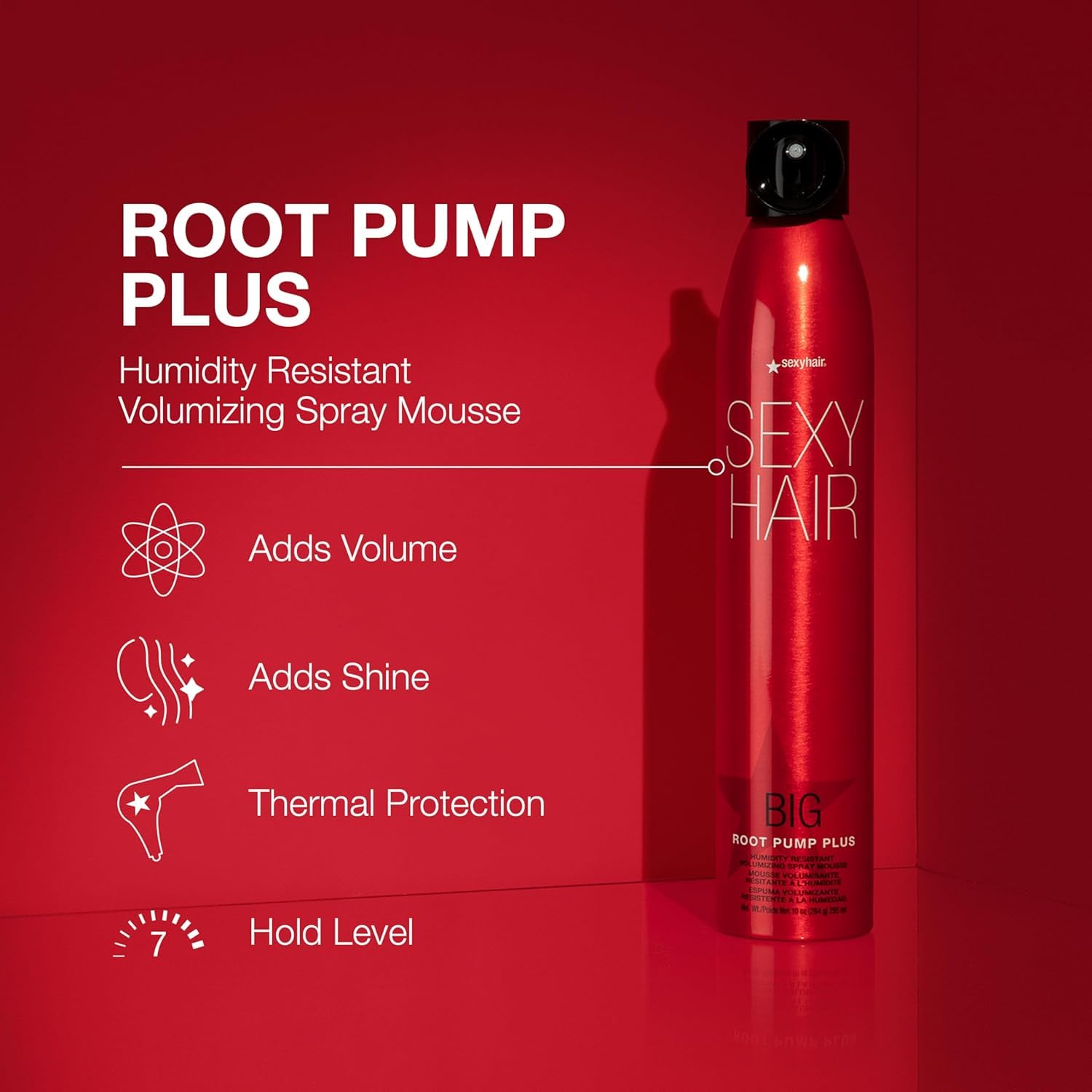 SexyHair Big Root Pump Plus Volumizing Spray Mousse, 10 Oz | Volume with High Hold | Up to 72 Hour Humidity Resistance 🍁 All In One Marketplace Canada