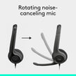 Logitech H390 Wired Headset for PC/Laptop, Stereo Headphones with Noise Cancelling Microphone, USB-A, in-Line Controls, Works with Chromebook - Black, 1 Pack 🍁 All In One Marketplace Canada