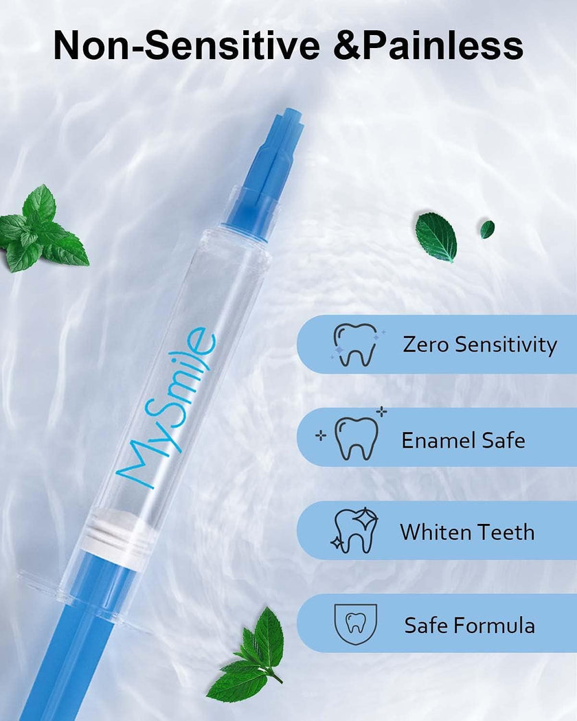 MySmile Teeth Whitening Kit with Whitening Light - 4Pcs Non-Sensitive Enamel Safe Teeth Whitening Gel,10 Min Fast-Result Home Tooth Whitening Dental Care Help Remove Teeth Stain 🍁 All In One Marketplace Canada