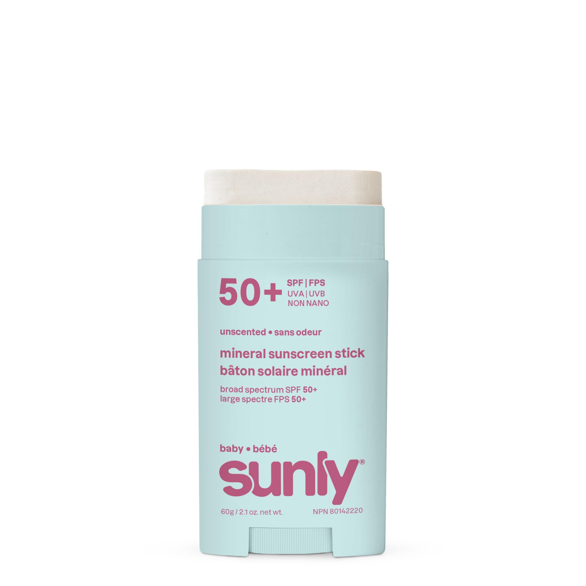ATTITUDE Baby Mineral Sunscreen Stick SPF 50, Broad Spectrum Zinc Oxide, EWG Verified, Non-Nano, Mess-Free Stick for Face & Body, Lightweight Non-Greasy, Vegan, Unscented, 60 grams 🍁 All In One Marketplace Canada