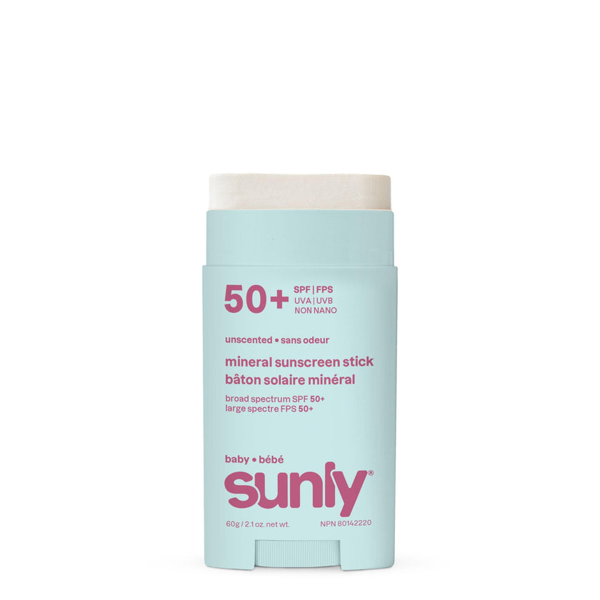 ATTITUDE Baby Mineral Sunscreen Stick SPF 50, Broad Spectrum Zinc Oxide, EWG Verified, Non-Nano, Mess-Free Stick for Face & Body, Lightweight Non-Greasy, Vegan, Unscented, 60 grams 🍁 All In One Marketplace Canada