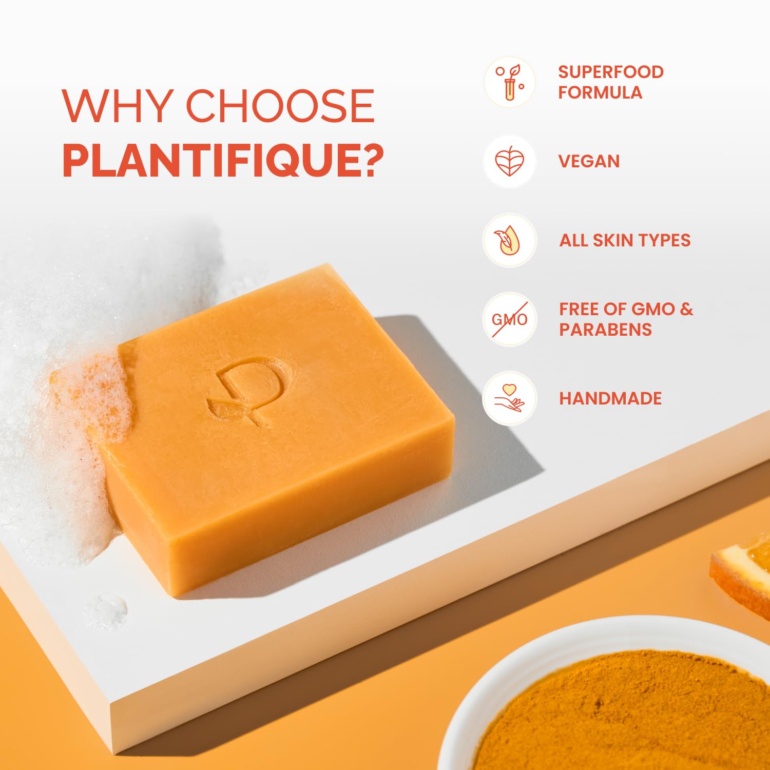 PLANTIFIQUE Turmeric & Kojic Acid Soap for Hyperpigmentation, Lab Tested - 4 Bars with Mesh Net - Face & Body Wash with Hyaluronic Acid, Collagen, Vitamin C - 320g / 11.28 oz 🍁 All In One Marketplace Canada