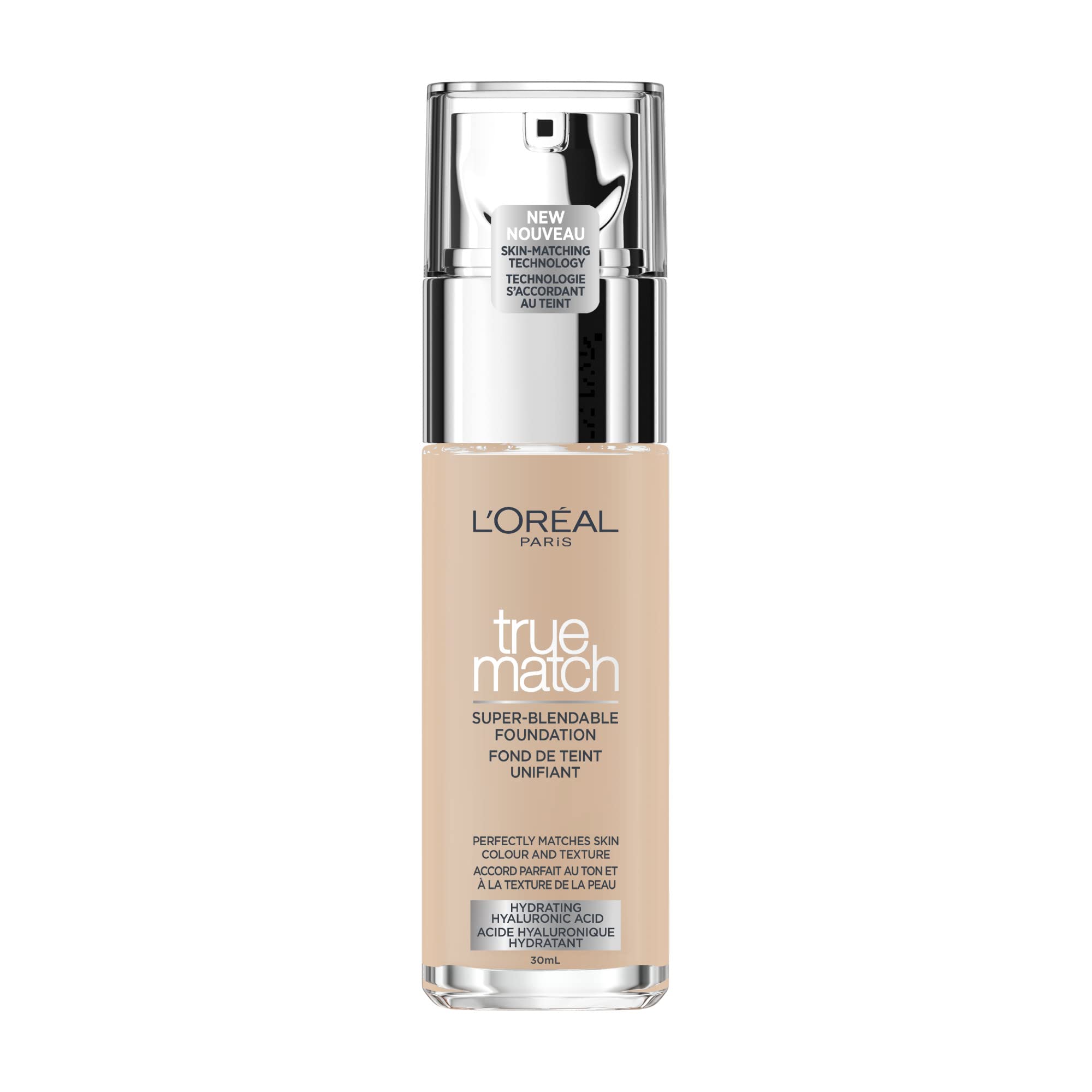 L’Oréal Paris True Match Super-Blendable Liquid Foundation, Skincare Infused with Moisturizing Cream & Hyaluronic Acid, 30 ml, Shade: 2C Rose Vanilla 🍁 All In One Marketplace Canada