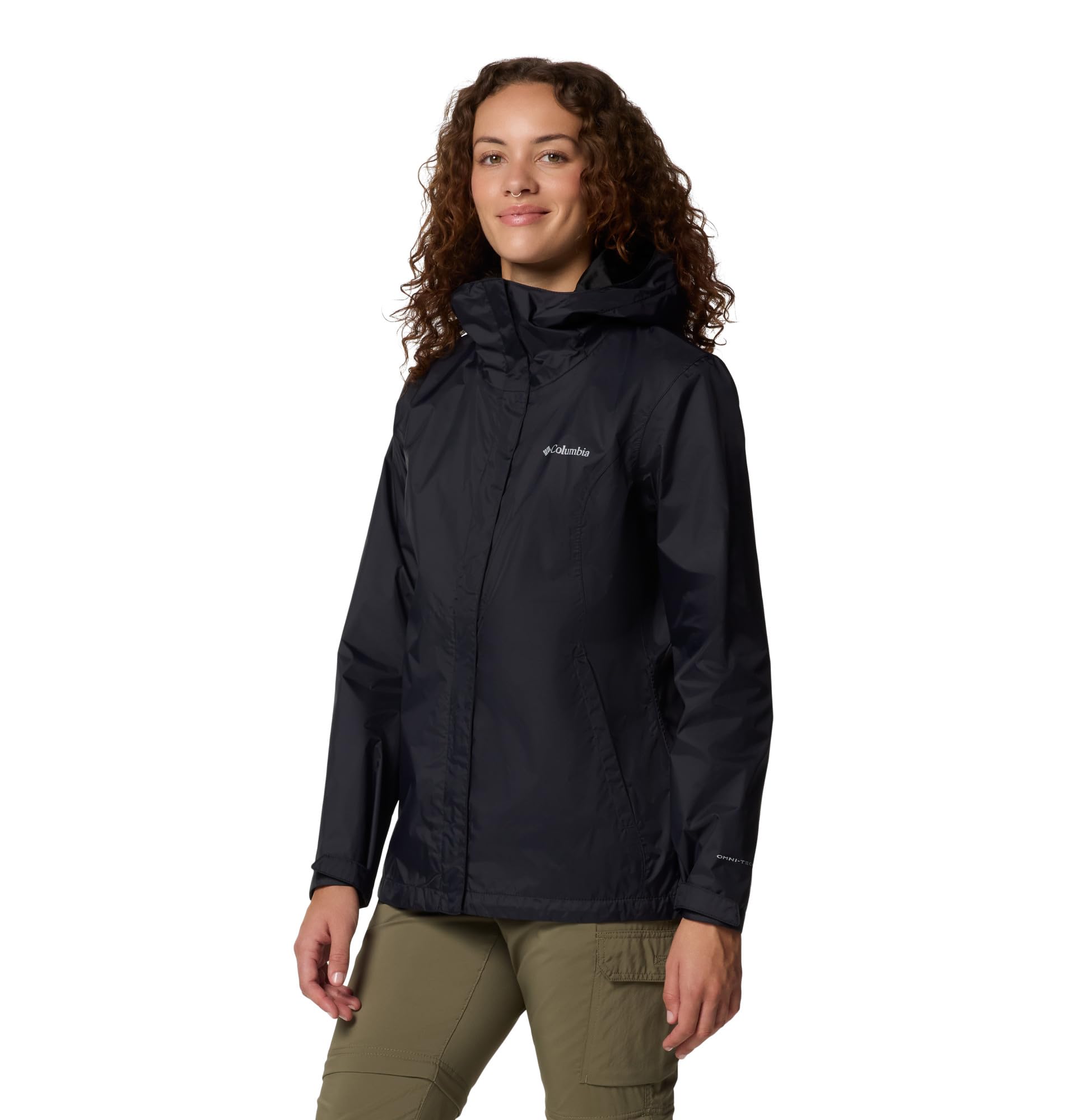 Columbia Womens Arcadia II Waterproof Rain Jacket, Black, Large 🍁 All In One Marketplace Canada