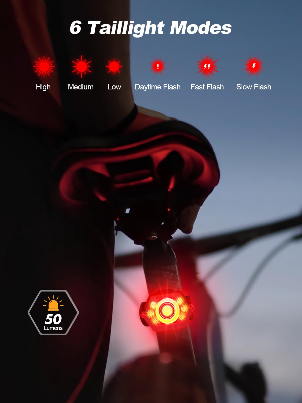 Oldowl Upgraded Bike Lights Super Bright, 4+6 Modes Rechargeable Bike Lights Front and Back with Side Lights, 360°Rotatable Bike Headlight, IP65 Waterproof Bicycle TailLight, Reflectors Accessories 🍁 All In One Marketplace Canada