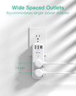 USB Outlet Extender Surge Protector - with Rotating Plug, 6 AC Multi Plug Outlet and 3 USB Ports (1 USB C), 3-Sided Swivel Power Strip with Spaced Outlet Splitter for Home, Office, Travel 🍁 All In One Marketplace Canada