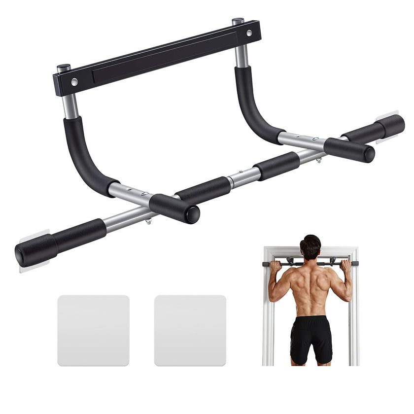 ALLY PEAKS Pull Up Bar Thickened Steel Pipe Super Heavy Duty Steel Frame Upper Workout Bar| Multi-Grip Strength for Doorway | Indoor Chin-Up Bar Fitness Trainer for Home Gym Portable (silver2) 🍁 All In One Marketplace Canada