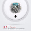 Combination Smoke and Carbon Monoxide Detector Alarm, Beeps Warning Smoke Co Alarm Clock for Travel Home Bedroom Living Room Basement Attics Cars, Battery Operated, Comply with UL 217/UL 2034, 1 Pack 🍁 All In One Marketplace Canada