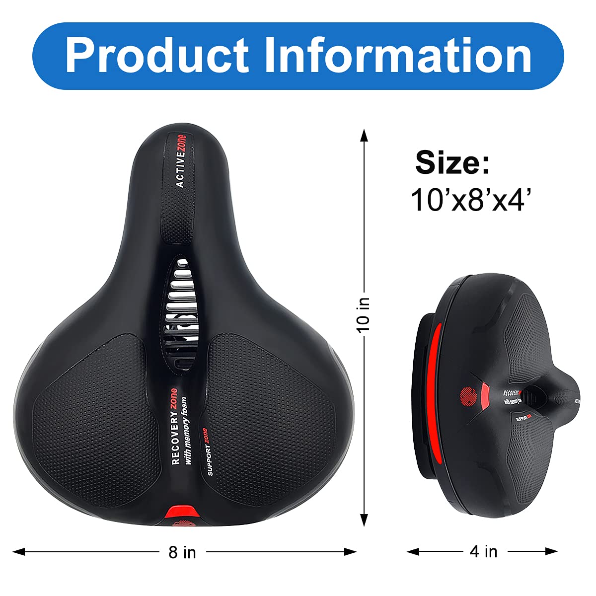 Roryimke Comfortable Bike Seat Replacement Bike Saddle Dual Shock Absorbing Ball Anti-Slip Bicycle Saddle Waterproof Bicycle Seat for Men Women Universal Fit for Exercise Indoor Mountain Road Bikes 🍁 All In One Marketplace Canada