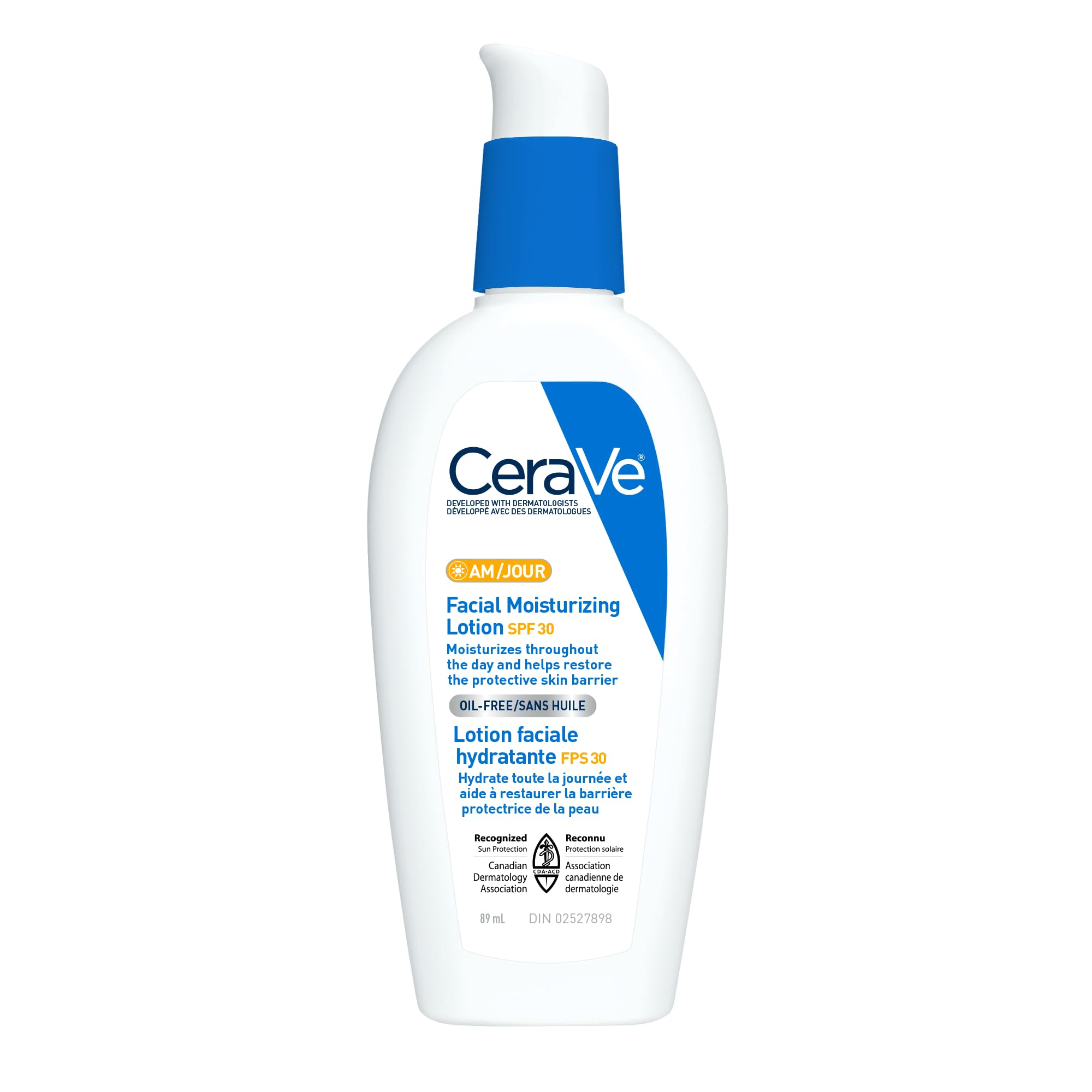 CeraVe Facial Moisturizer with SPF 30. Face Sunscreen Lotion with Hyaluronic Acid, Niacinamide & Ceramides for Women & Men. Oil-free, normal to dry skin. Verified Extended Use Date, Travel Size 89ML 🍁 All In One Marketplace Canada
