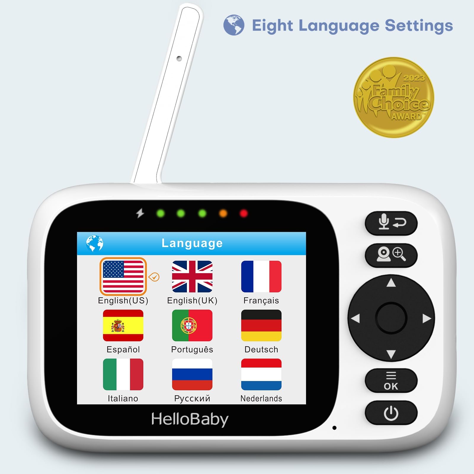 HelloBaby Baby Monitor No WiFi,Video Baby Monitors with Camera and Audio,3.2'' IPS Screen, Remote Pan-Tilt-Zoom Baby Camera Monitor,Plug&Play,Night Vision,1000ft Range,2-Way Talk, ECO Mode,Temperature 🍁 All In One Marketplace Canada