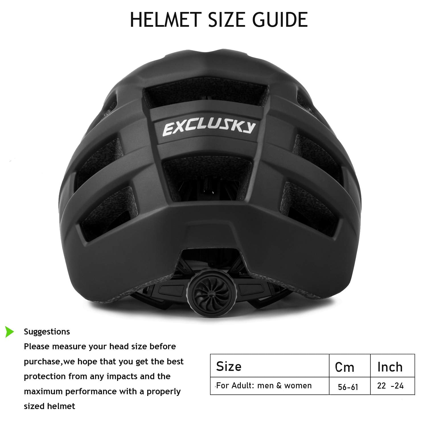 Bike Helmet, Exclusky Mountain Bike Helmet Men Women Lightweight Breathable Adjustable Adult Bicycle Cycle MTB Helmet 56-61cm 🍁 All In One Marketplace Canada