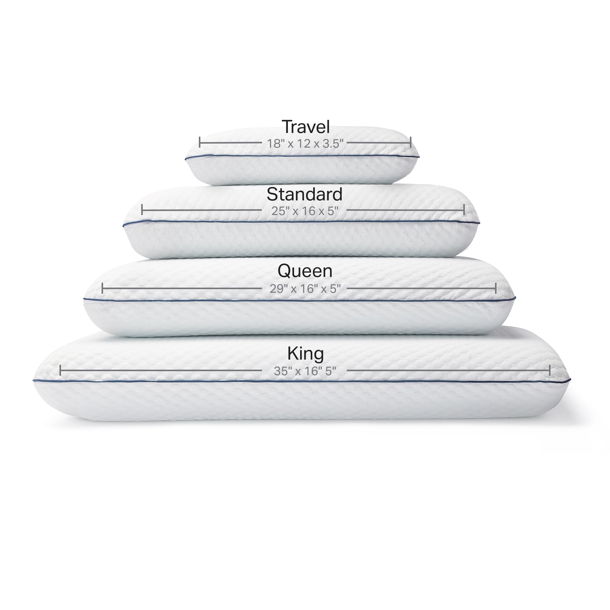 WEEKENDER Ventilated Gel Memory Foam Pillow - Washable Cover , White, Standard (Pack of 1) 🍁 All In One Marketplace Canada
