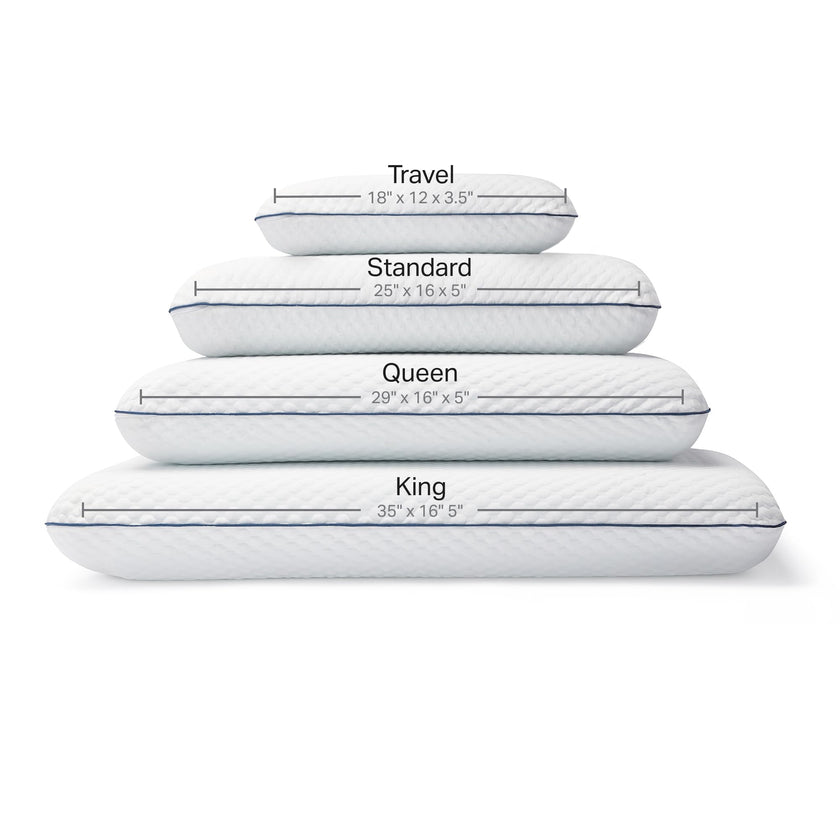 WEEKENDER Ventilated Gel Memory Foam Pillow - Washable Cover , White, Standard (Pack of 1) 🍁 All In One Marketplace Canada