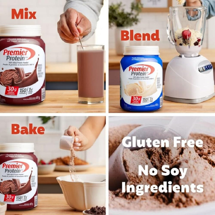 Premier Protein Powder, Chocolate Milkshake, High Protein Powder, 30g of Protein, 1g Sugar, 100% Whey Protein, Keto Friendly, Gluten Free, 17 Servings, 697 Grams 🍁 All In One Marketplace Canada