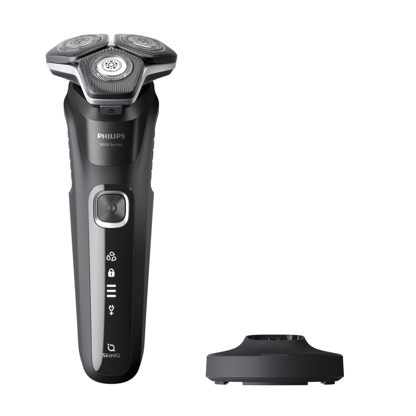 Philips Shaver Series 5000, Wet & Dry Electric Shaver, with SkinIQ Technology, Pop-up Trimmer, Charging Stand, Deep Black, Model S5898/25 🍁 All In One Marketplace Canada