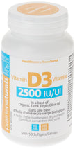 Prairie Naturals Vitamin d3 cholecalciferol 2,500iu softgel, 550 Count 🍁 All In One Marketplace Canada