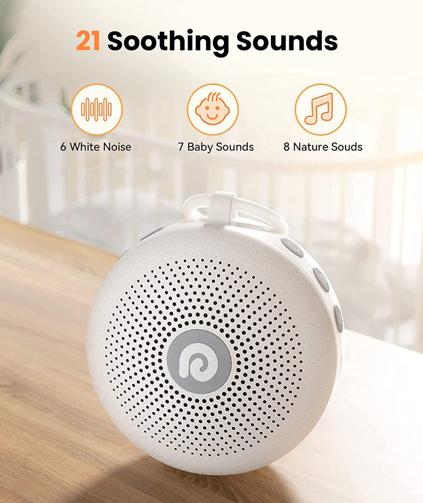 Dreamegg White Noise Machine - Portable Sound Machine for Baby Adult, Features Powerful Battery, 21 Soothing Sounds for Sleeping, Rechargeable Sleep Aid Sound Machine Baby for Home Travel Nursery Gift 🍁 All In One Marketplace Canada