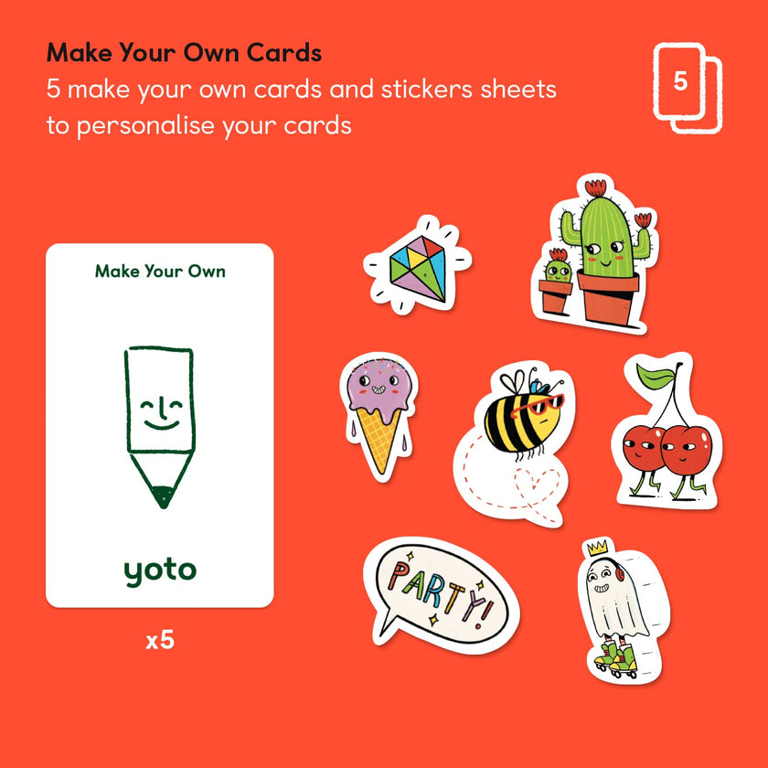 Yoto Make Your Own Cards – 5 Blank Audio Cards for Use with Player & Mini All-in-1 Audio Device, Record & Play Stories Music Radio Podcasts Birthday Messages & Fun Educational Learning Activities 🍁 All In One Marketplace Canada