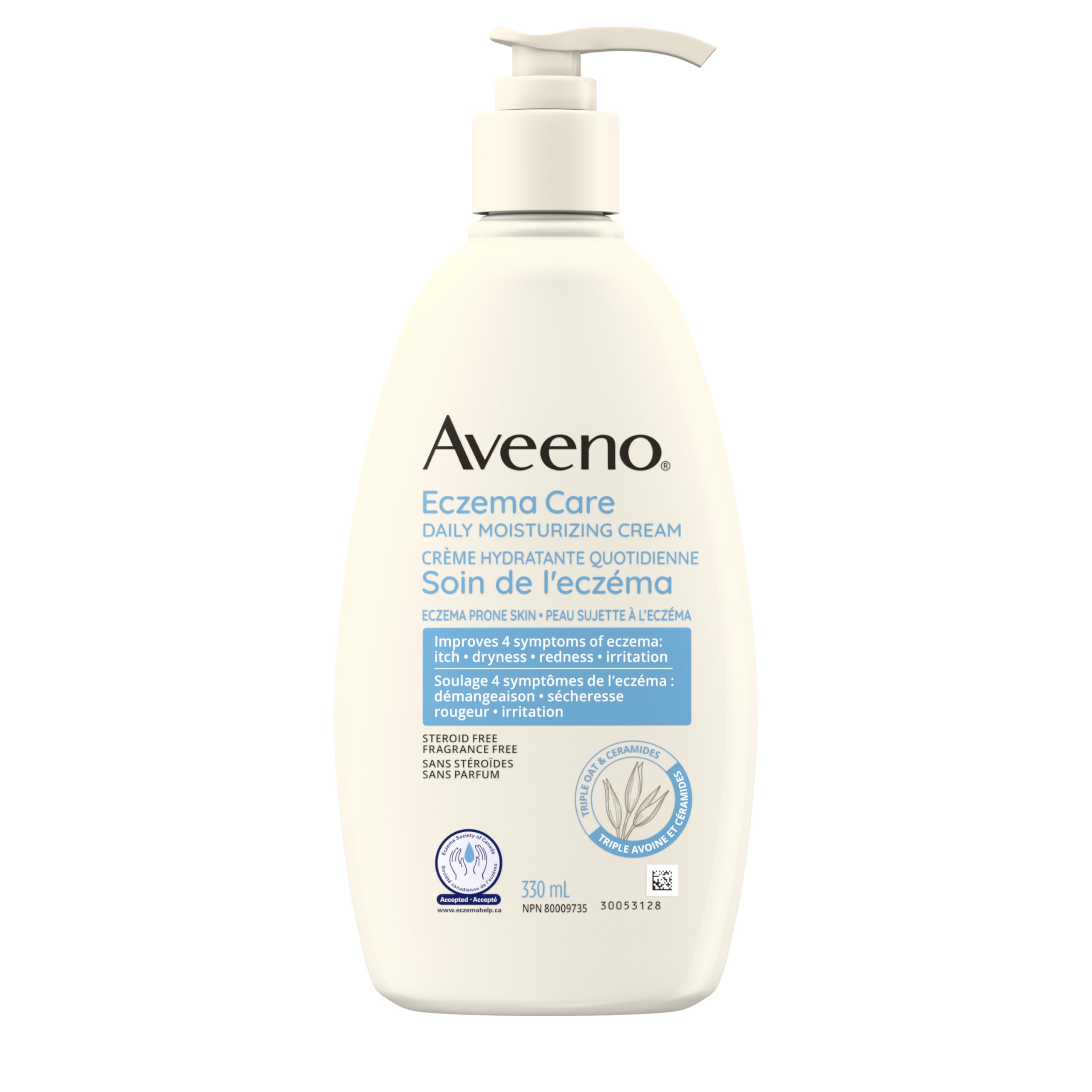 Aveeno Eczema Care Daily Moisturizing Cream, Dry Skin Moisturizer, Itchy Skin Relief, Eczema prone Skin, Fragrance Free, 330 mL 🍁 All In One Marketplace Canada