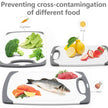 Cutting Boards for Kitchen, Plastic Chopping Board Set of 4 with Non-Slip Feet and Deep Drip Juice Groove, Easy Grip Handle 🍁 All In One Marketplace Canada