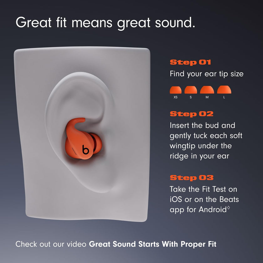 Beats - Powerbeats Fit - Wireless Noise-Cancelling Workout Earbuds with Ultimate Secure Fit, IPX4, Up to 30H of Battery Life & Charging case, Compatible with Apple & Android - Jet Black 🍁 All In One Marketplace Canada