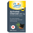 Swiss Natural Activated Charcoal, 260mg | Relief for Bloating, Gas & Digestive Discomfort | 100% Coconut Shell Sourced | No Dairy, Gluten, or Preservatives | 120 Capsules 🍁 All In One Marketplace Canada