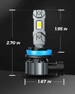 Marsauto H11 H9 H8 LED Headlight Bulbs, 900% Super Bright, Real 1:1 Design LED Bulbs, 6000K Cool White Halogen Replacement, 3 Mins Plug and Play, IP68, Pack of 2 🍁 All In One Marketplace Canada