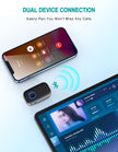WOCBUY Bluetooth Car Adapter, 3.5mm AUX Bluetooth Receiver for Music Streaming, Wireless Music Audio Adapter with Built-in Mic, Home Stereo, Speakers (Handsfree Car Kits, 16H Playtime, Dual Link) 🍁 All In One Marketplace Canada