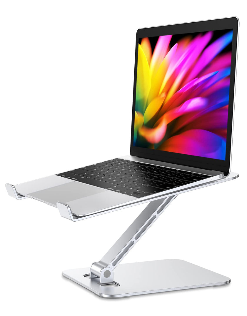 Zewwen Laptop Stand for Desk, Ergonomic Adjustable Foldable Computer Stand with Heat-Vent, Aluminium Alloy Laptop Riser Compatible with MacBook Air, Pro, Dell XPS, Samsung, 10”-16