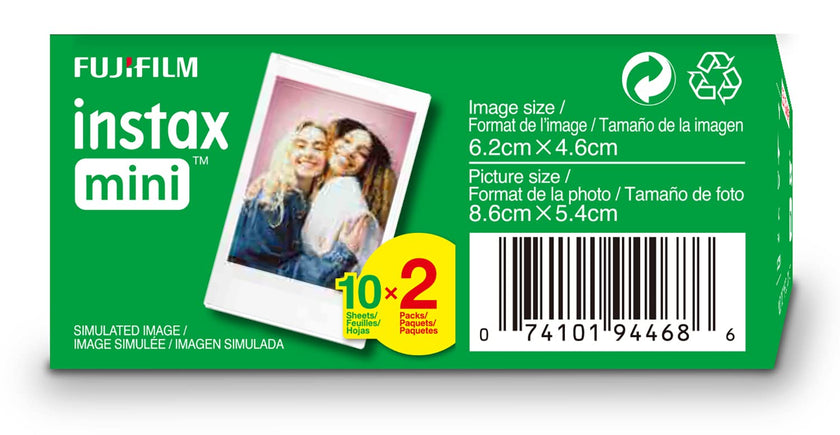 Fujifilm INSTAX Mini Instant Film Twin Pack, White (20 Exposures) 🍁 All In One Marketplace Canada