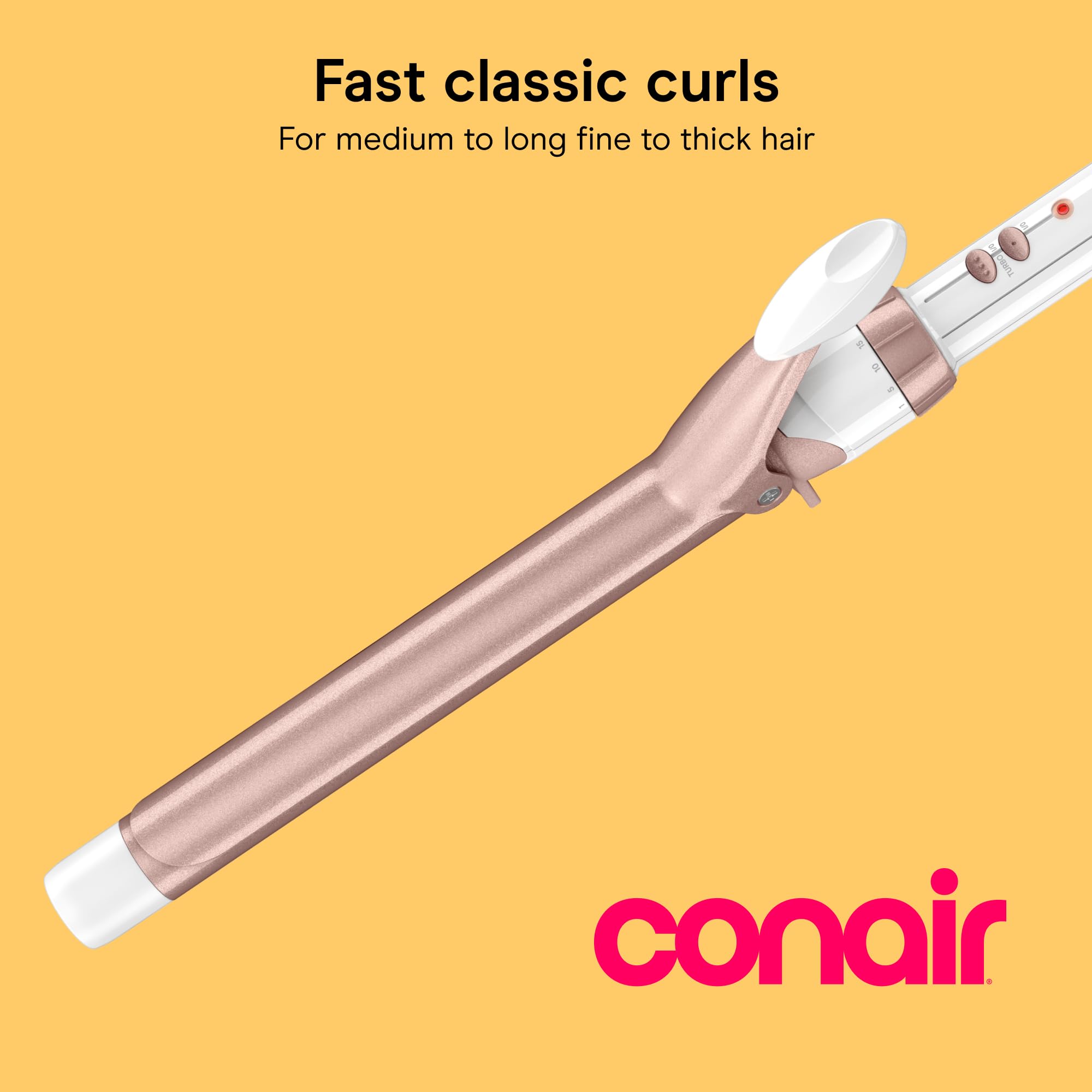 Conair Double Ceramic Long Barrel 1-Inch Curling Iron, 1.0