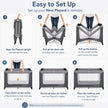 Dream On Me Nest Portable Play Yard With Carry Bag And Shoulder Strap, GREY 🍁 All In One Marketplace Canada